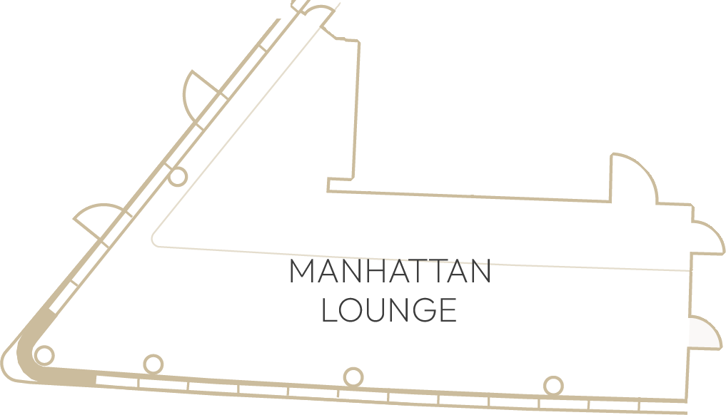 Grundriss der Manhattan Lounge im Kreisler Frankfurt